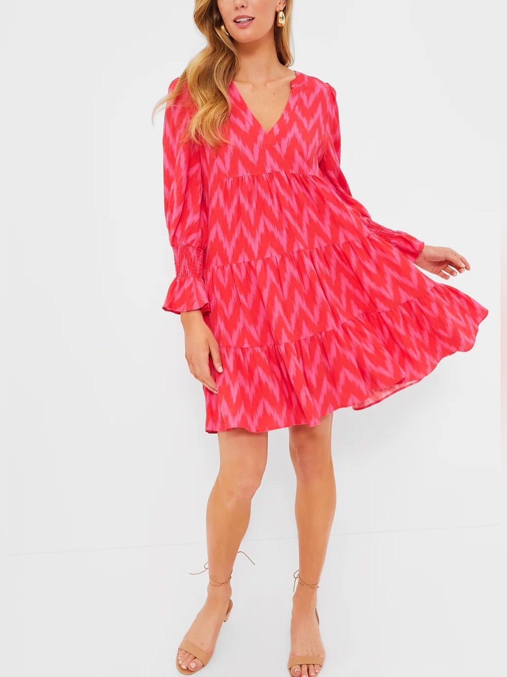 Tuckernuck Pomander Place Hot Pink Ikat Kenzo Dress Women's Medium
